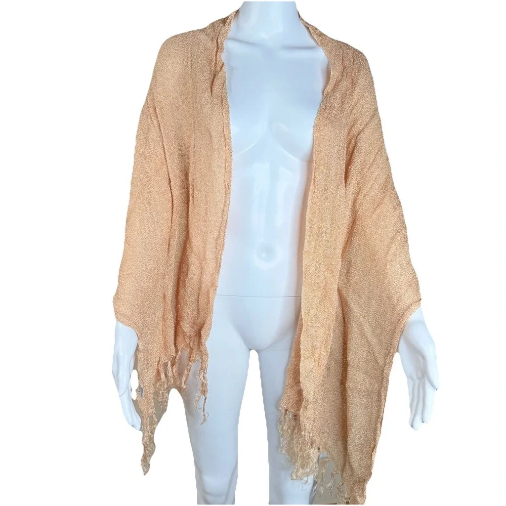 Scarf 100% Silk loosely woven The brand‎ is unknown Peach 69
